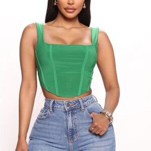 Green corset top
